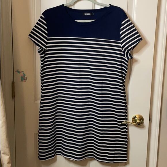 Missguided navy striped dress size 12 - Picture 2 of 6